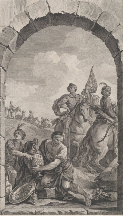 Kaple Nalezenců v Paříži: The Suite of the Magi: Cavaliers, 1756. od Etienne Fessard