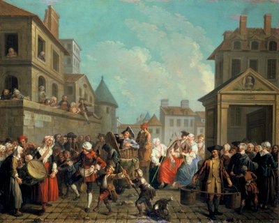 Karneval v ulicích Paříže, 1757. od Étienne Jeaurat