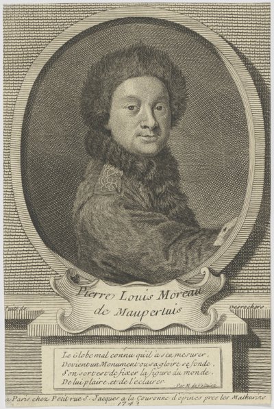 Pierre Louis Moreau de Maupertuis 1698-1759, 1743. od Etienne Jehandier Desrochers