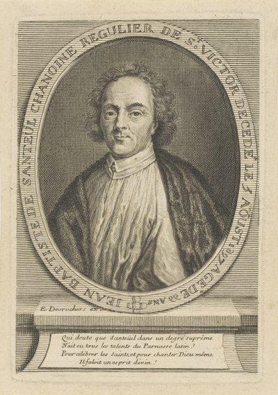 Portrét básníka Jean-Baptiste de Santeul 1630-1697, um 1700. od Etienne Jehandier Desrochers