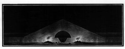 Pohřební památník „“ charakterizující druh pohřbené architektury“ – E.L. Boullée. od Etienne Louis Boullee