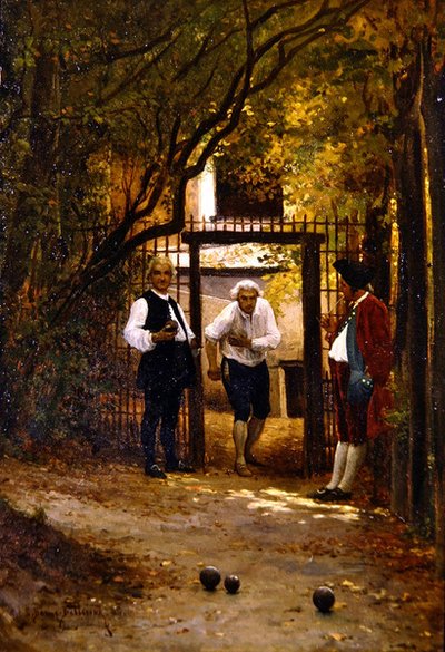 Hra v boule (olej na desce) od Etienne Prosper Berne Bellecour