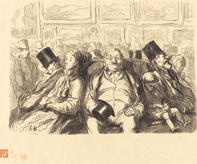 Výstava výtvarného umění - V salonu carre - Chvilka odpočinku od Etienne after Honoré Daumier