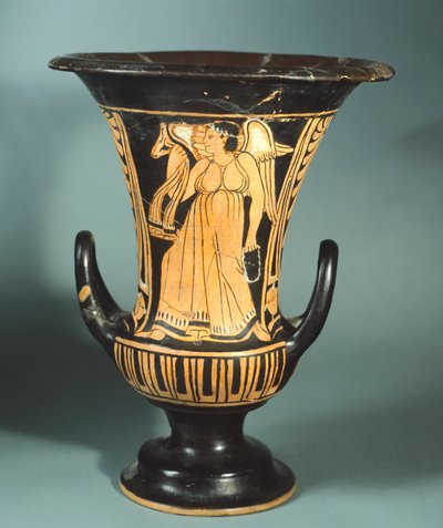 Calyx-krater (velká váza) od malíře Berkeley zobrazující okřídleného ducha. Červenofigurová keramika. Etruská civilizace, 4. století před naším letopočtem. od Etruscan