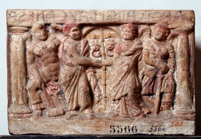 Etruská civilizace: Terakotová urna z Chiusi Itálie - 2. století př. n. l. Rozměr 20x30 cm (etruské umění: terakotová urna 2. století př. n. l.) Florencie, Museo Archeologico, inv 5566 od Etruscan