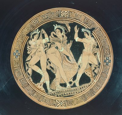 Kylix, detail. Červenofigurová keramika. Etruská civilizace, 5.–4. století před naším letopočtem. od Etruscan
