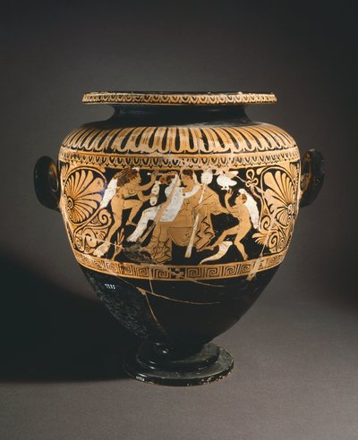 Stamnos (nádoba na skladování kapalin). Červenofigurová keramika z Porana (Umbrie). Etruská civilizace, 4. století před naším letopočtem. od Etruscan