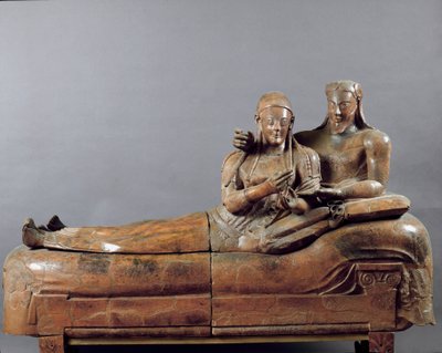 The brides Carved group (terakotový sarkofág z Cerveteri. 6. století př. Kr.) od Etruscan