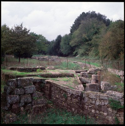 Etruská civilizace: pohled na místo Veio (Veies) 8.-4. století před naším letopočtem (etruské umění: pohled na místo Veii, 8.-4. století před naším letopočtem) Lazio Itálie od Etruscan Etruscan