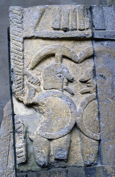 Etruský bojovník na sarkofágu z Národního muzea v Tarquinii. od Etruscan Etruscan