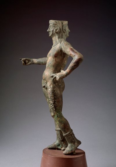 Božství designu Culsans. Bronzová plastika, 3. století před naším letopočtem od Etruscan Etruscan