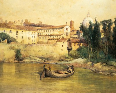 Itálie, Řím, stará nemocnice Santo Spirito v Sassii (Saxia), Ettore Roesler Franz od Ettore Roesler Franz