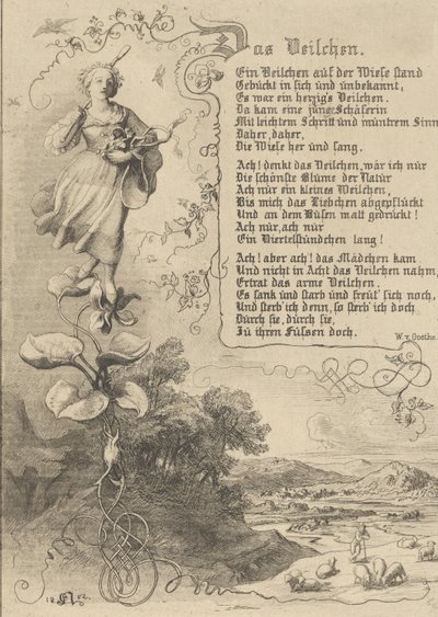 Leknín, Viola, král Thule, Květinová pomsta, 1852. od Eugen Napoleon Neureuther