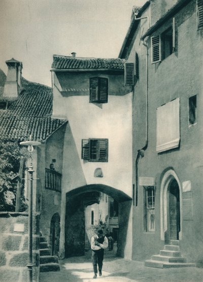 Klidná ulice, Merano, Jižní Tyrolsko, Itálie, 1927 od Eugen Poppel