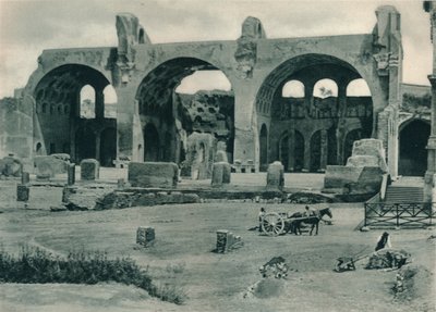 Bazilika Maxentia a Konstantina ve Forum Romanum, Řím, Itálie, 1927 od Eugen Poppel