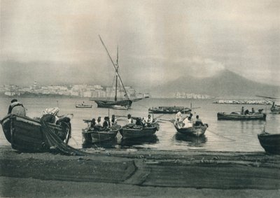 Rybáři vyplouvající na moře, Neapol, Itálie, 1927 od Eugen Poppel
