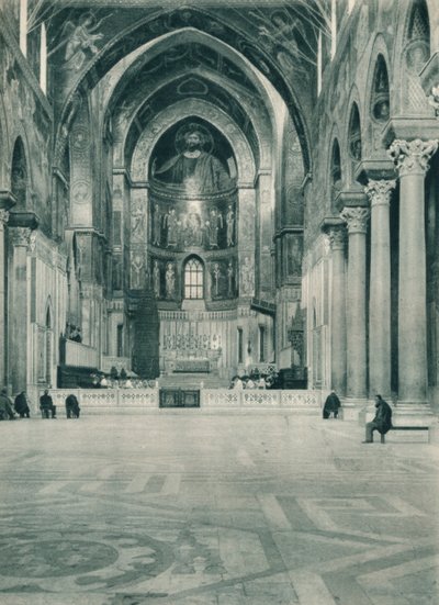 Interiér katedrály Monreale, Sicílie, Itálie, 1927 od Eugen Poppel