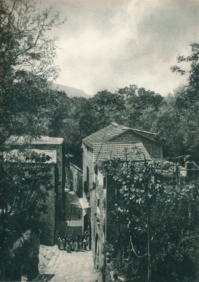 Úzká ulice, Capri, Itálie, 1927 od Eugen Poppel