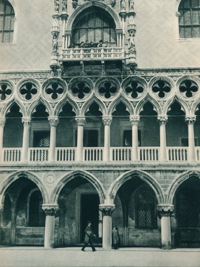 Část Dóžecího paláce, Benátky, Itálie, 1927 od Eugen Poppel
