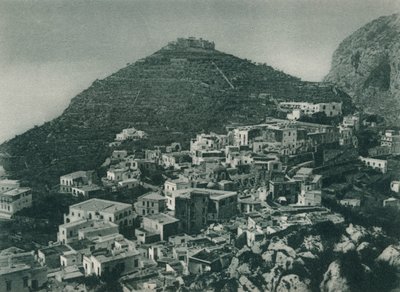 Pohled na Capri s Monte Tiberio, Itálie, 1927 od Eugen Poppel