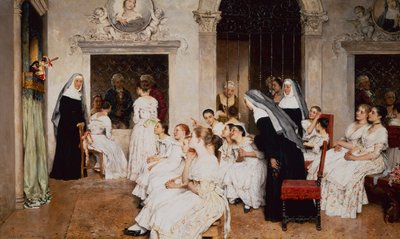 Klášterní scéna v Benátkách (olej na plátně) od Eugen von Blaas