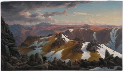 Severovýchodní pohled ze severního vrcholu hory Kosciusko od Eugen von Guerard