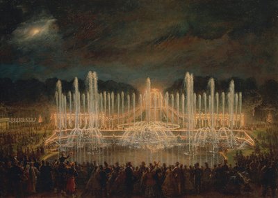Francie, Versailles, Nokturno ve Versailles (Velké vody ve Versailles) od Eugene Louis Lami