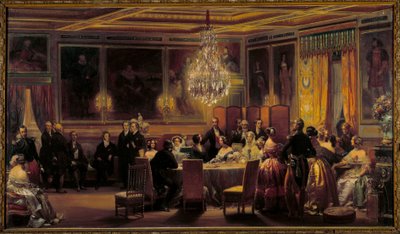 Recepce na počest královny Viktorie a prince Alberta v zámku d