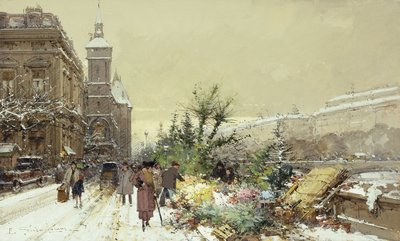 Květinový trh; Květinový trh od Eugene Galien Laloue