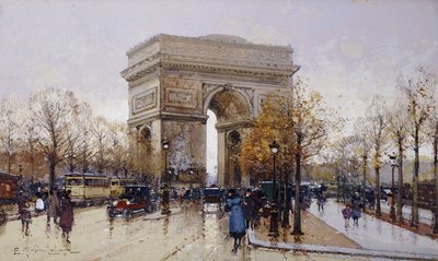 Arc de Triomphe, Paříž od Eugene Galien Laloue