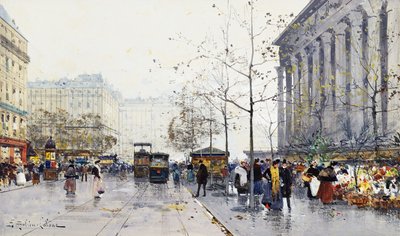 Madeleine, Paříž od Eugene Galien Laloue