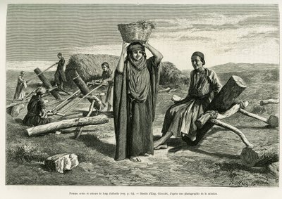 Arabka a řezačky dlouhých deseti faulů. Rytina Eugena Girardeta k ilustraci příběhu A Suse od Eugene Alexis Girardet