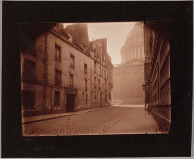 Nároží rue Valette a Panthéonu od Eugène Atget