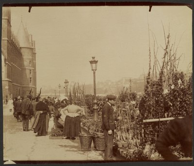[Květinový trh] od Eugène Atget