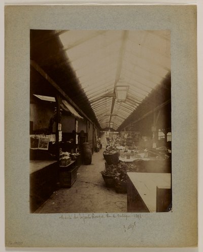Marché des Enfants-Rouges, rue de Bretagne, 3. obvod, Paříž od Eugène Atget