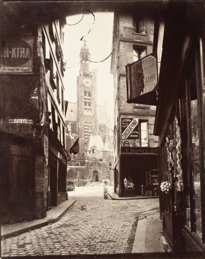 Ulice Montagne Sainte-Geneviève od Eugène Atget