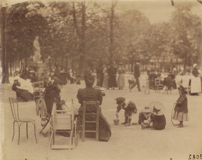 Ženy a děti v Lucemburských zahradách od Eugène Atget