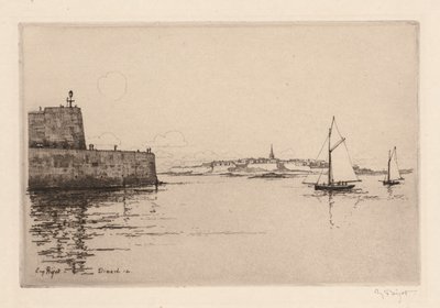 Saint-Malo Vue de Dinard (Saint-Malo vu de Dinard) od Eugene Bejot
