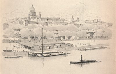 Quai St Bernard, 1915 od Eugene Bejot
