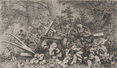 Pluh s rostlinami lopuchu, 1858. od Eugene Bléry