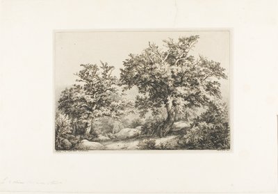 Dva duby, Fontainebleau od Eugene Bléry