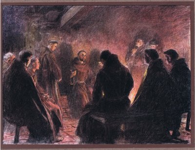 Promluva svatého Františka a bratří o Bohu, 1919 od Eugene Burnand