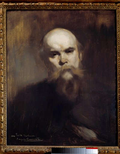 Portrét francouzského básníka Paula Verlaina (1844-1896) Obraz Eugene Carriere (1849-1906) 1891 Sun. 0,61 x 0,51 m. Paříž, Musee d
