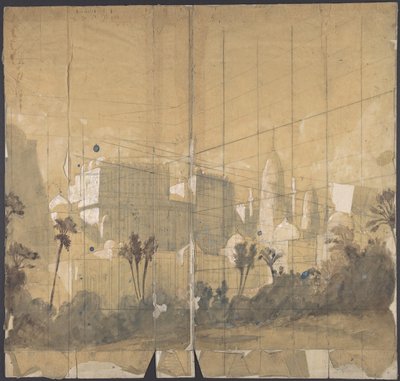 Návrh pro jeviště v opeře, Paříž, 1828-90. od Eugene Ciceri