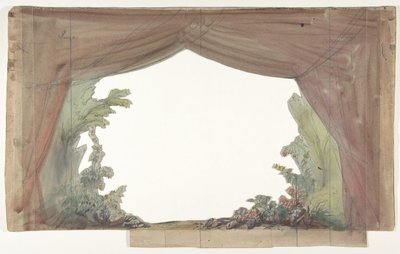 Návrh pro jeviště v opeře, Paříž, 1830-90. od Eugene Ciceri