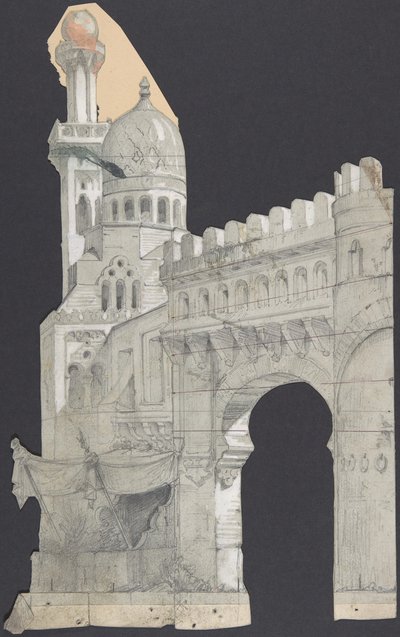 Návrh pro jeviště v opeře, Paříž, 1830-90. od Eugene Ciceri