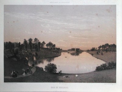 Bois de Boulogne z „Paříže v její nádheře“, kolem roku 1860 (litho) od Eugene Ciceri