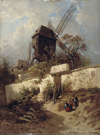 Moulin de la Galette na Montmartru od Eugene Ciceri