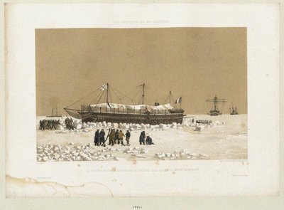 Plovoucí baterie Tonnante v ledu poblíž Kinburn, 1856 od Eugene Ciceri