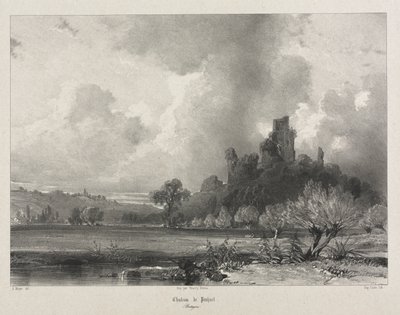 Malebné a romantické cesty starověkou Francií. Bretaň: Chateau de Penhoet od Eugene Ciceri